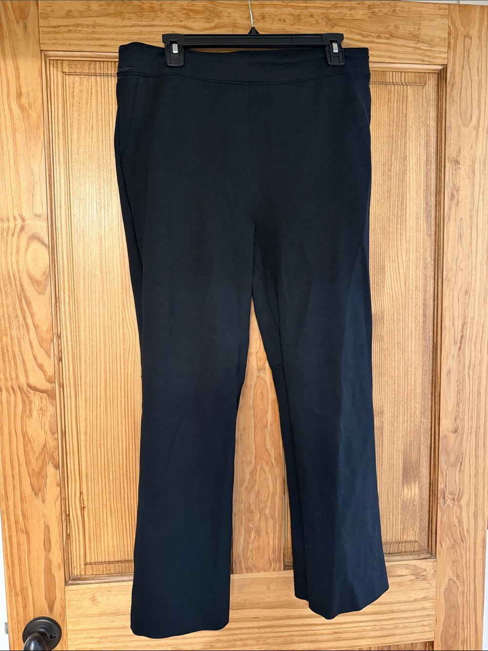 Spanx Ponte Black Stretch Pull-On Pants Kick Flare